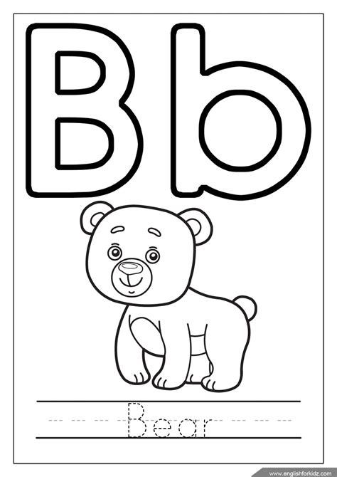 Coloring Worksheet Letter B