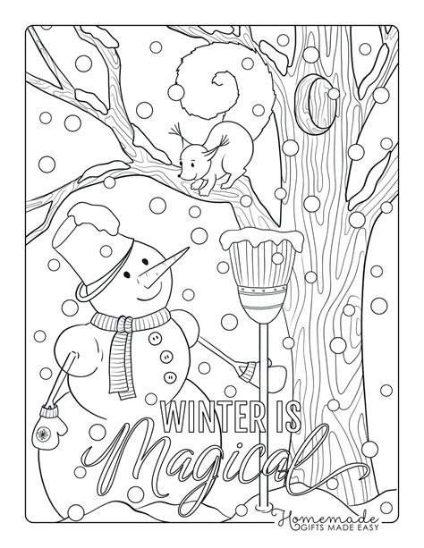 Coloring Worksheet Winter
