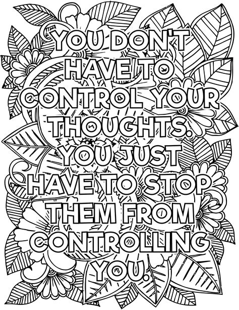 15 Mental Health AFFIRMATIONS Coloring Book Pages Etsy