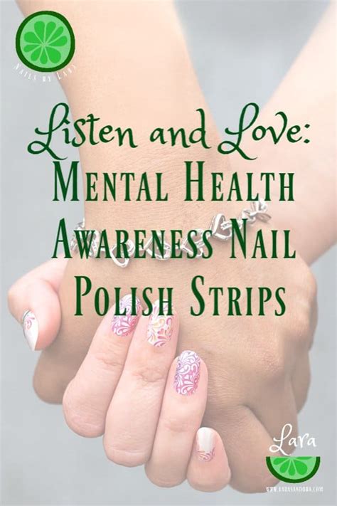 Mental Health Awareness Nails Colors and Symbols