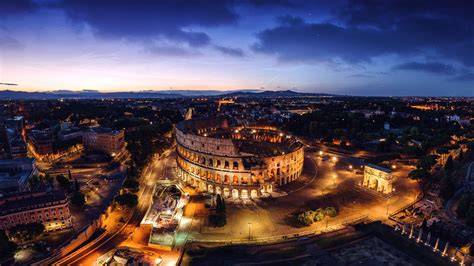 Colosseum at dusk Rome