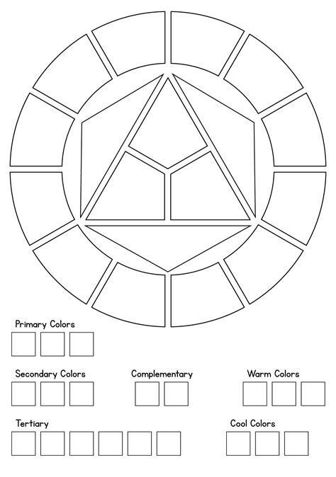 Colour Wheel Worksheet Pdf