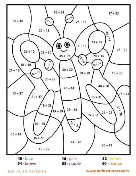 Colouring Maths Worksheet For Grade 2
