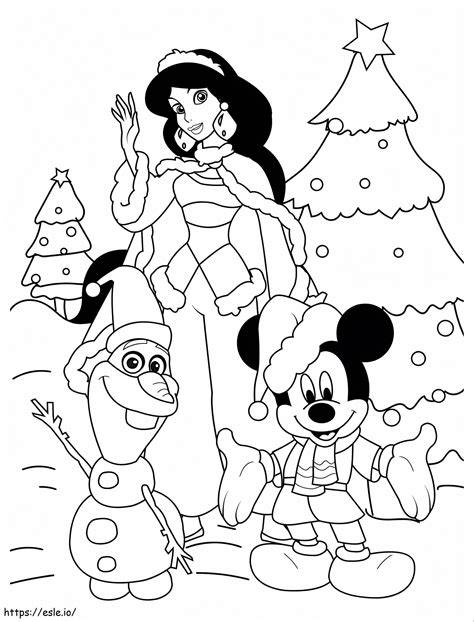 Colouring Pages Disney Christmas