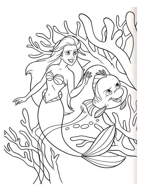 Colouring Pages Disney Little Mermaid