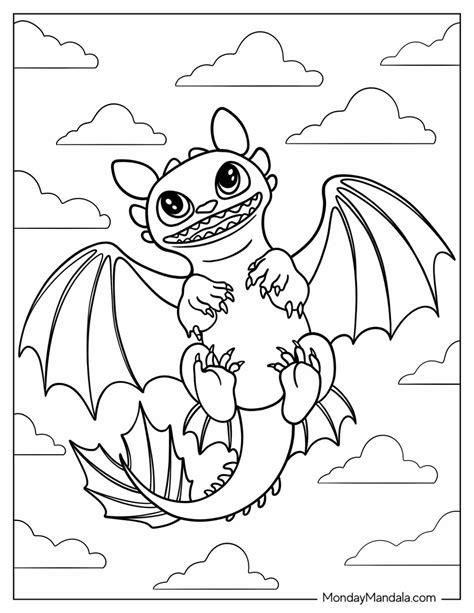 Colouring Pages Dragons Picture A To Color Of With Toothless