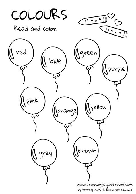 Colouring Worksheet Esl