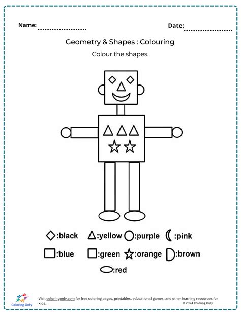 Colouring Worksheet On Shapes