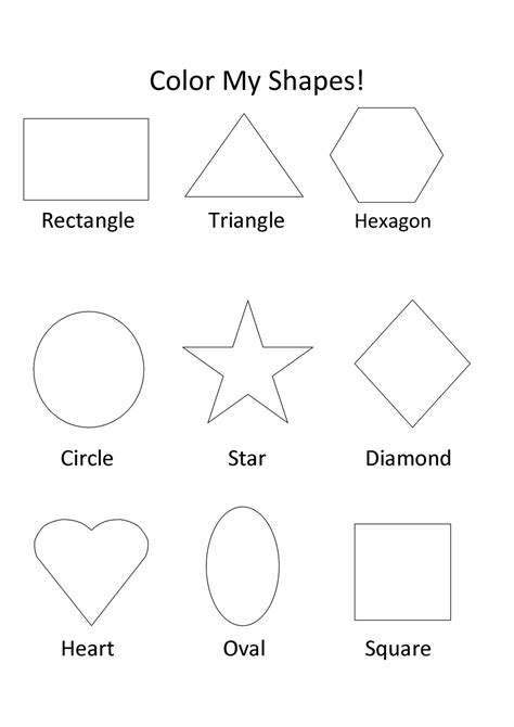 Colouring Worksheets Shapes