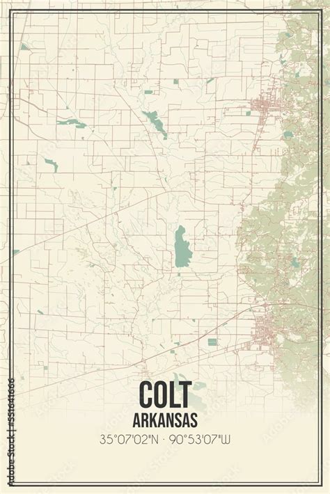 Map of Colt, AR, Arkansas