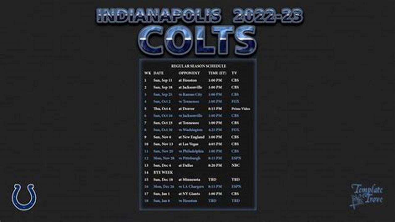 Colts Away Games 2024