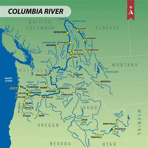 Columbia River Fishing Map