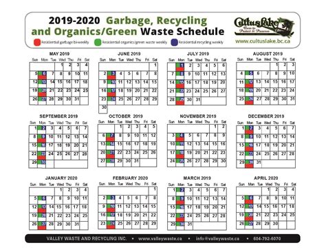 Columbus Ohio Trash Calendar