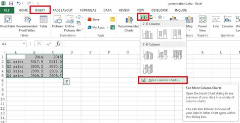 How to Create a Column Chart in Excel