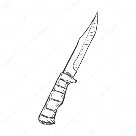 Combat Knife Drawing