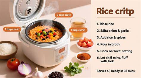 Combining the Ingredients in the Rice Cooker