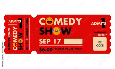 Comedy Show Ticket Template