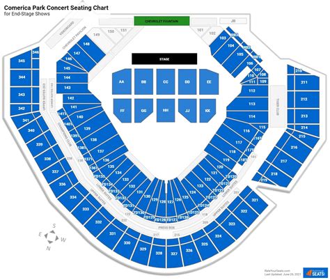Comerica Park Seating Chart Concert