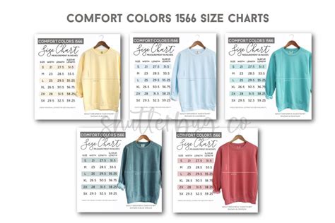 Comfort Colors 1566 Size Chart