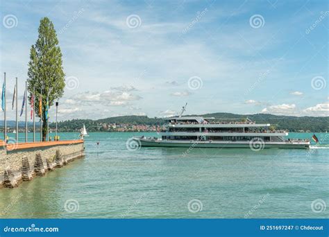 Comfortable boat on Lake Constance