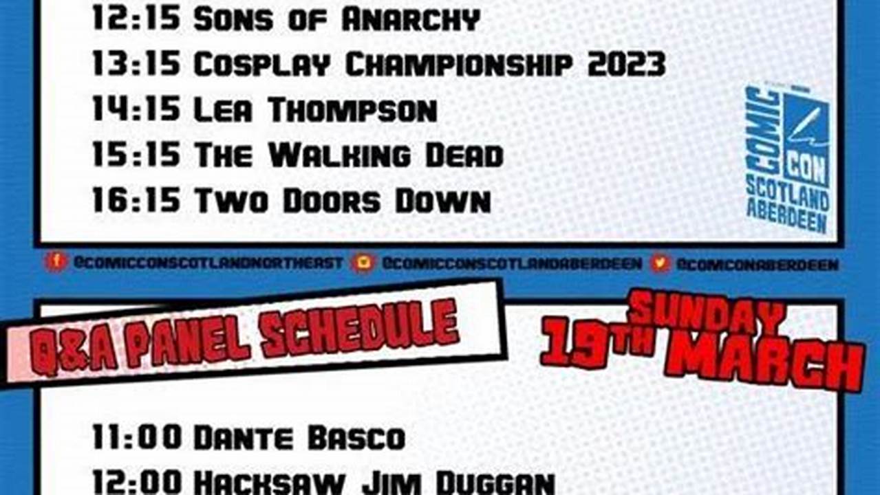 Comic Con Philippines 2025 Schedule