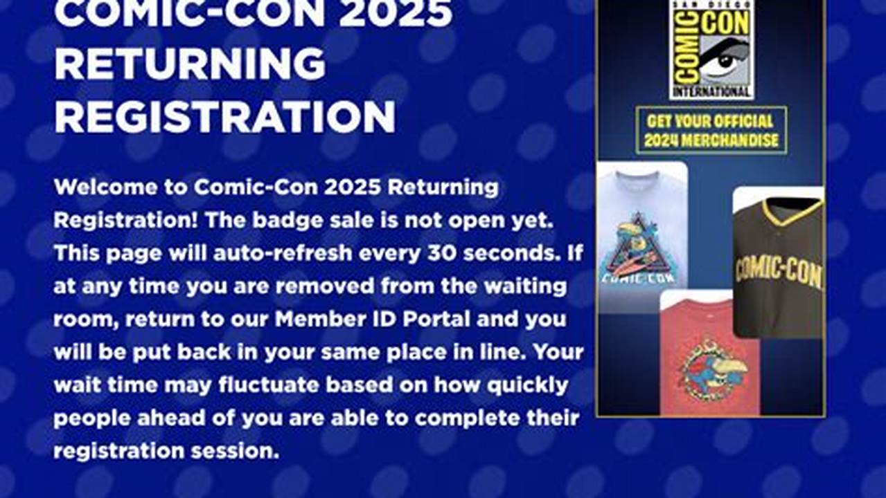 Comic Con Returning Registration 2025
