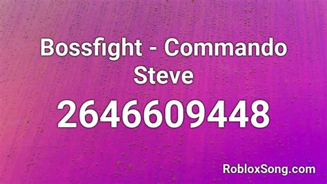 Commando Steve - Roblox ID