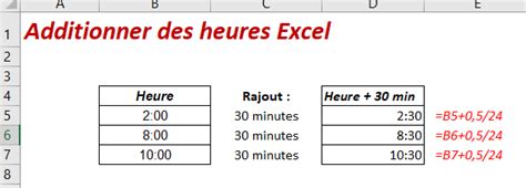 Comment Ajouter Des Heures Dans Excel