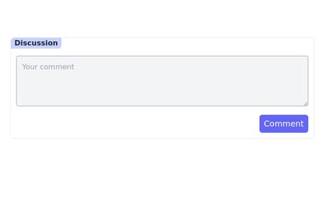 Comment Section Template