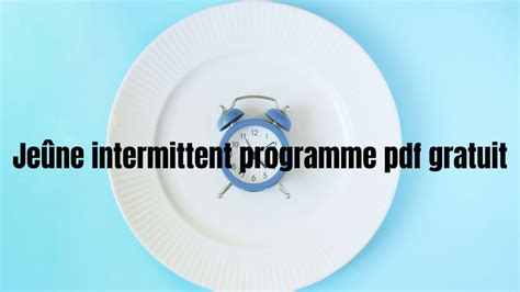 Comment Utiliser un Journal Jeûne Intermittent PDF