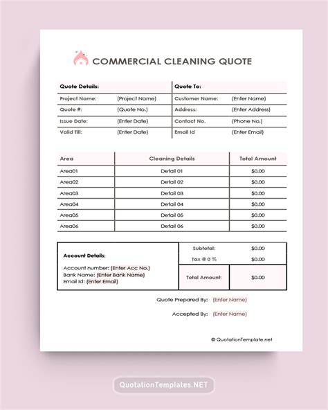 Commercial Cleaning Quote Template
