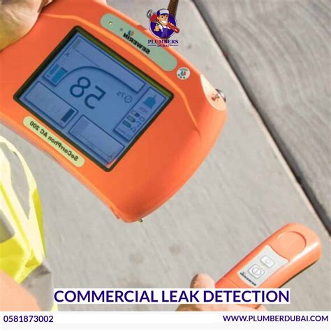 Commercial Plumber Using Leak Detection Equipment
