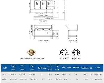 Commercial Steam Table Parts