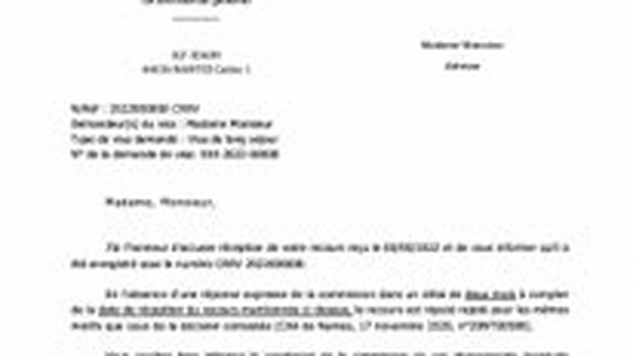 Commission Des Recours Contre Les Refus De Visa Nantes Téléphone