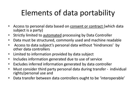 Commitment to data portability