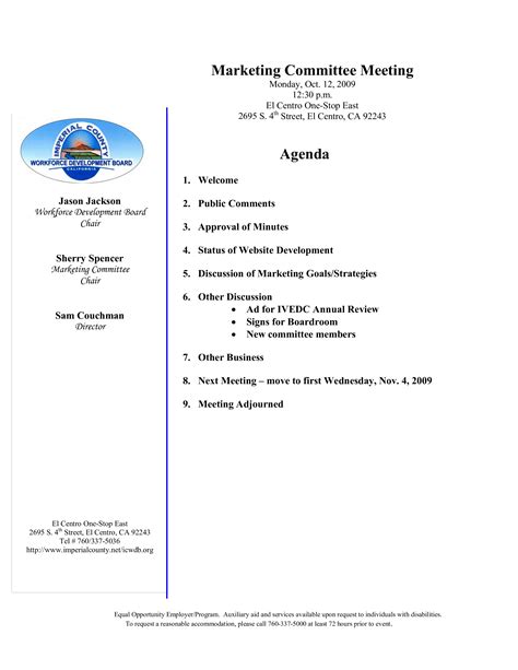 16+ Committee Meeting Agenda Templates Sample, Example Format Download