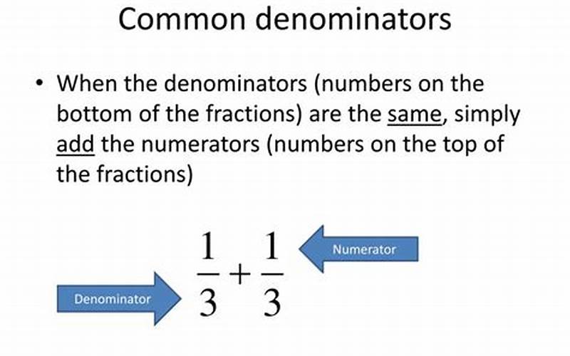 Common Denominator Formula