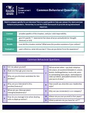 Common Behavioral Questions to Prepare For