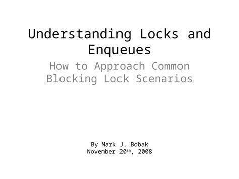 Common Blocking Scenarios