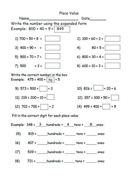 Common Core Math Worksheets By Standard