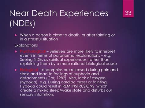 Common Elements Reported During NDEs