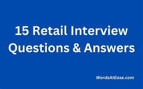 Common Retail Interview Questions Youll Face