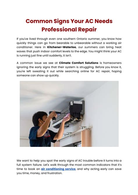 Common Signs AC Repair Needed