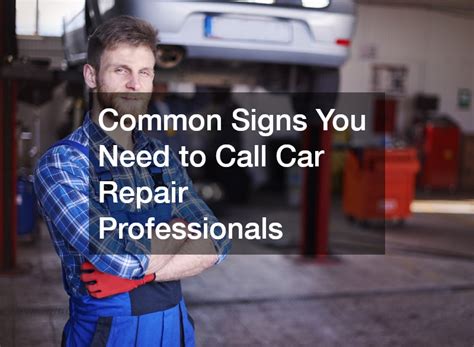 Common Signs You Need Repair