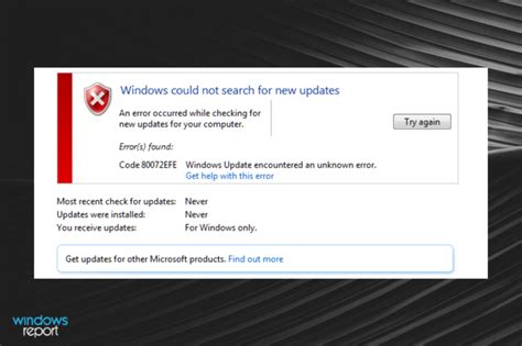 Common Windows 7 update error codes