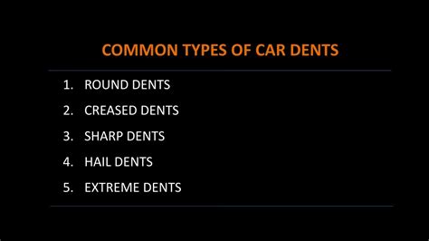Common dent types