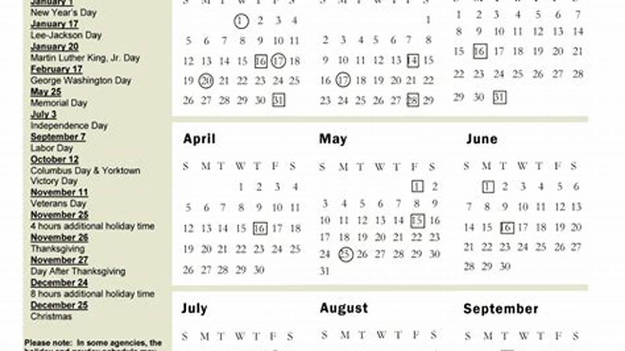 Commonwealth Of Virginia Pay And Holiday Calendar 2024 Tacoma