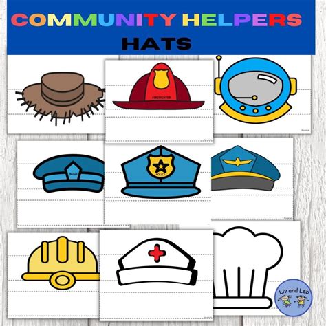 Community Helpers Printable Hats