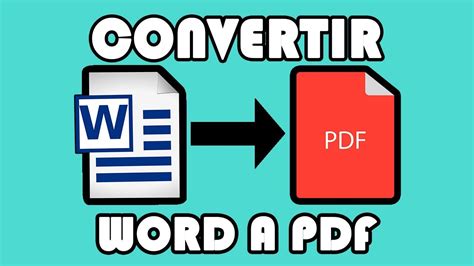 Como convertir un documento de word a pdf (2020) YouTube