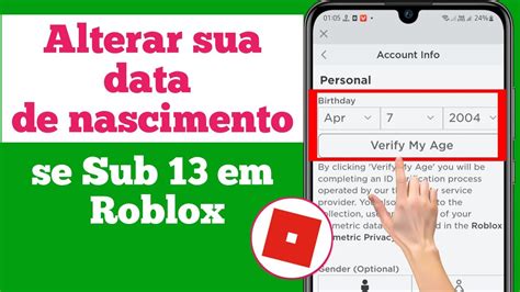 Como mudar a data de nascimento do Roblox